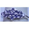 Image 1 : 11.55 CTW TANZANITE RING .925 STERLING SILVER