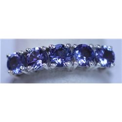 11.40 CTW TANZANITE RING .925 STERLING SILVER
