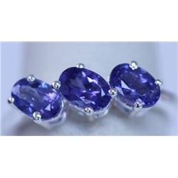 12.20 CTW TANZANITE RING .925 STERLING SILVER