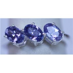 12.50 CTW TANZANITE RING .925 STERLING SILVER