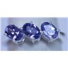 Image 1 : 12.50 CTW TANZANITE RING .925 STERLING SILVER
