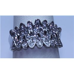 24.35 CTW DIAMOND RING 18K WHITE GOLD