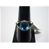 Image 1 : NATURAL 16.25 CTW BLUE TOPAZ RING .925 STERLING SILVER