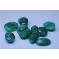 .90 CTW AFRICAN EMERALD MIX SHAPES LOOSE STONES (10)