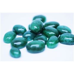 182.25 CTW AFRICAN EMERALD CABUSHION LOOSE STONES