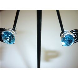 16.50 CTW BLUE TOPAZ EARRING .925 STERLING SILVER