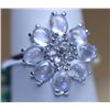 Image 1 : 18.50 CTW MOONSTONE AND DIAMOND RING .925 STERLING SILV