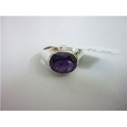 NATURAL 28.00 CTW  AMETHYST RING .925 STERLING SILVER