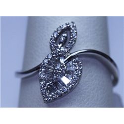 11.00 CTW DIAMOND RING 14K WHITE GOLD