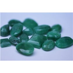 134.45 CTW AFRICAN EMERALD MIX SHAPES LOOSE STONES (15)