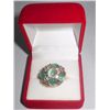 Image 1 : 8CTW GREEN CZ ADJUSTABLE BRASS RING