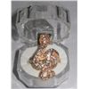 Image 1 : 15CTW CZ PYTHON ADJUSTABLE BRASS RING