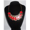 Image 1 : 309CTW ELEGANT RED BRASS NECKLACE;18INCH