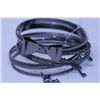 Image 1 : 8 PCS SET BLACK BRASS BANGLES METAL BRASS