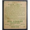 Image 2 : 1933 Goudey baseball card #1  CRITZ  good Book value $350