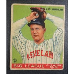 1933 Goudey baseball card #96  HUDLIN Good Book value $165