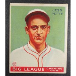 1933 Goudey baseball card #90   PETTY VG/EX Book value $165