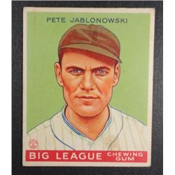 1933 Goudey baseball card #83   JABLONSKI EX Book value $165