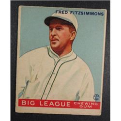 1933 Goudey baseball card #130  FITZSIMMONS VGEX Book value $165