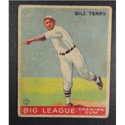 1933 Goudey baseball card #20  BILL TERRY VG Book value $900