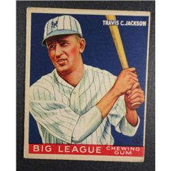 1933 Goudey baseball card #102  TRAVIS JACKSON VG Book value $400