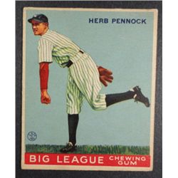 1933 Goudey baseball card #138  HERB PENNOCK  EX Book value $400