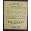 Image 2 : 1933 Goudey baseball card #138  HERB PENNOCK  EX Book value $400