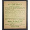 Image 2 : 1933 Goudey baseball card #17 WATSON CLARK  VGEX Book value $250