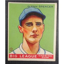 1933 Goudey baseball card #84  SPENCER  VG+  Book value $165