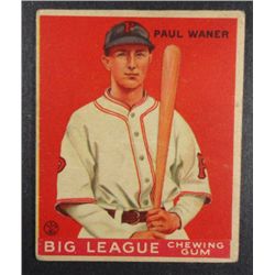 1933 Goudey baseball card #25   PAUL WANER  VG+    Book value $1000