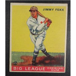 1933 Goudey baseball card #154 JIMMY FOX EX with paper wrinkle  Book value $1600