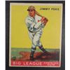Image 1 : 1933 Goudey baseball card #154 JIMMY FOX EX with paper wrinkle  Book value $1600