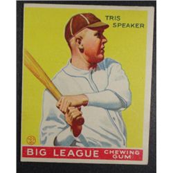 1933 Goudey baseball card #89  TRIS SPEAKER  EX O/C Book value $550