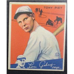 1934 Goudey baseball card #8  PIET VG+   Book value $120