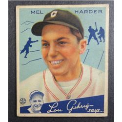 1934 Goudey baseball card #66   MEL HARDER VGEX   Book value $160
