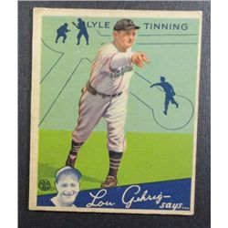 1934 Goudey baseball card #71   TINNING EX   Book value $160