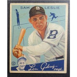 1934 Goudey baseball card #49   LESLIE  VGEX   Book value $160