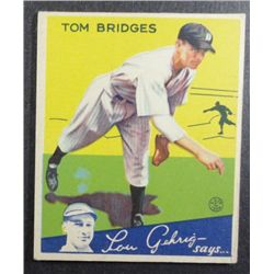 1934 Goudey baseball card #44   BRIDGES  VGEX   Book value $120