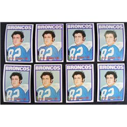 8  Lyle Alzado rookie cards 1972 Topps #106  Est $125-$140