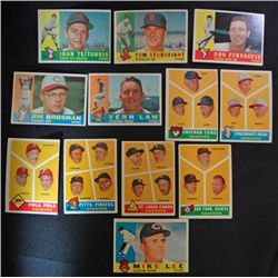 12 1960 Topps baseball cards  EX or better higher series