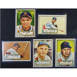 5 1952 TOPPS---Lanier #101,Wood #139,Smith rookie #179,McCullough #218