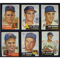 10 1953 TOPPS-#178-179-181-182-183-184-185-185-187-201-