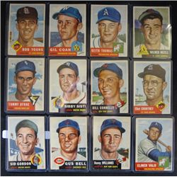 12 1953 TOPPS-#117-118-120-122-123-124-126-127-128-129-133-160