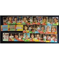 30  1963 Topps EX or better STARS AND TEAM CARDS# 11-12-23-27-31-46-48-55-69-77-