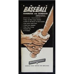 1957 baseball handbook and schedules. Highlites of the famous