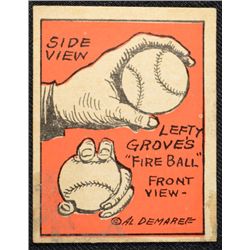 Schutter-Johnson Candy Co. Major League Secrets baseball card #49  LEFTY GROVE's