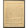 Image 2 : Schutter-Johnson Candy Co. Major League Secrets baseball card #49  LEFTY GROVE's