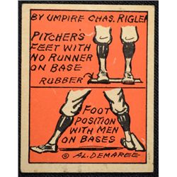 Schutter-Johnson Candy Co. Major League Secrets baseball card #9  UMPIRE RIGLER