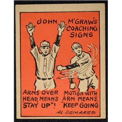 Schutter-Johnson Candy Co. Major League Secrets baseball card #41  JOHN McGRAWS