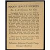 Image 2 : Schutter-Johnson Candy Co. Major League Secrets baseball card #1  AL SIMMONS BAT